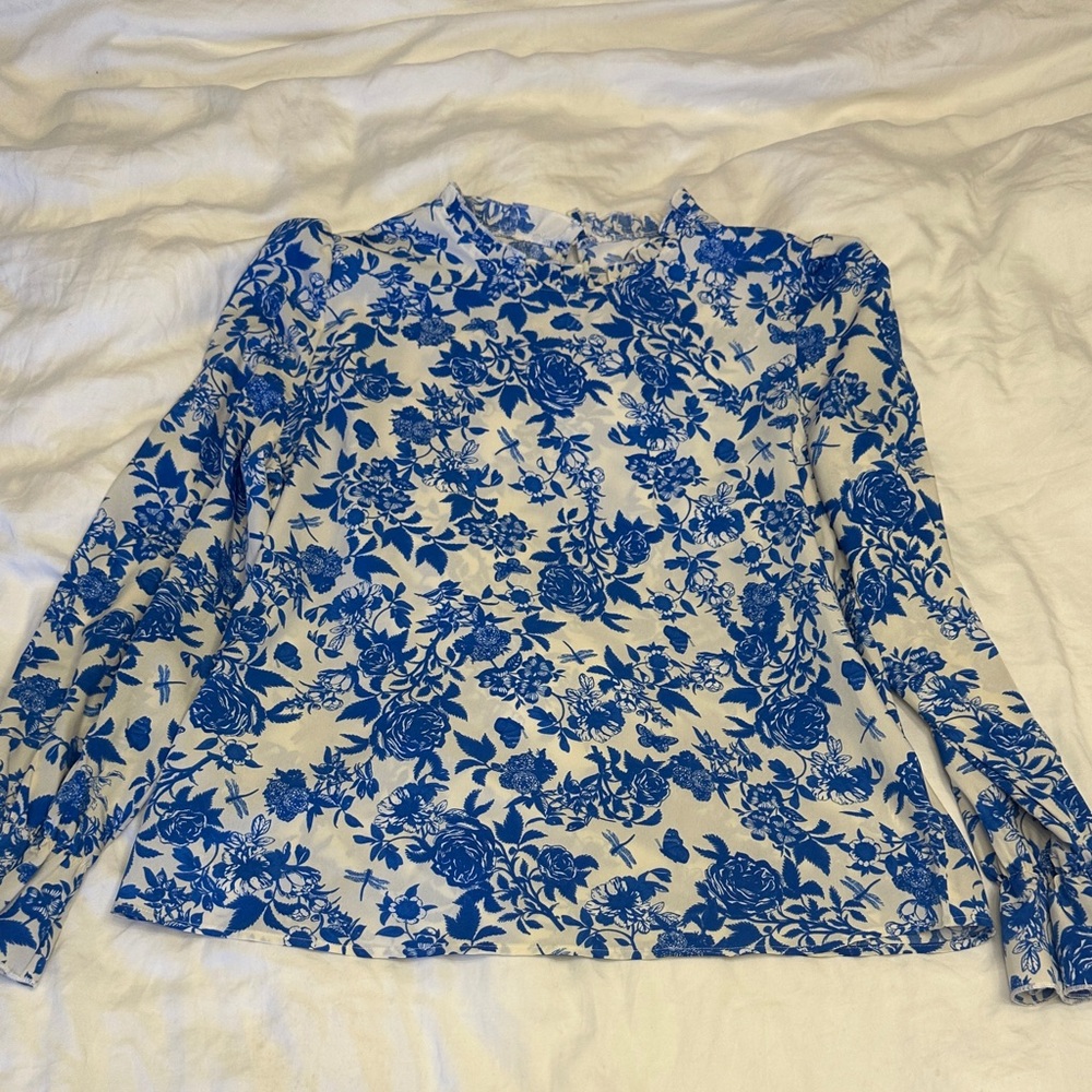 Floral Blue Women's Top
